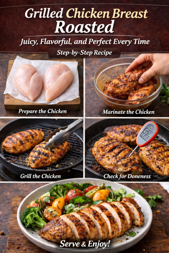 🍗 Grilled Chicken Breast Roasted – Juicy, Smoky & Perfect Every Time 1 image 6