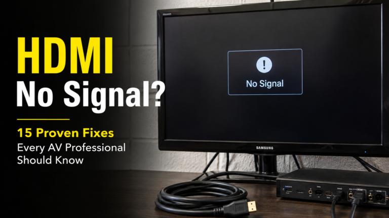 HDMI No Signal 15 Proven Fixes Every AV Professional Should Know